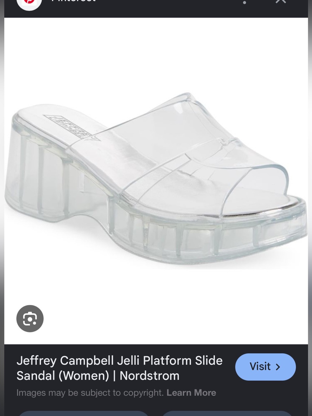 Jeffrey Campbell Clear Jelli Platform Slide Sandal